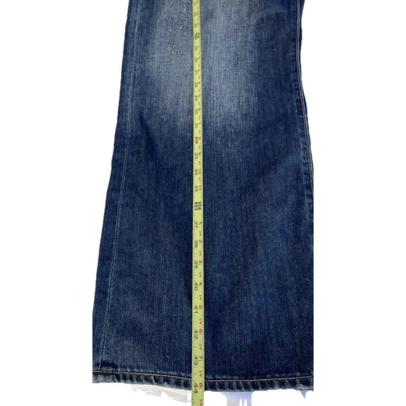 Vintage Ed Hardy Denim Jeans Distressed Look Designer Fashion Mens Size 40x32 - Picture 6 of 15